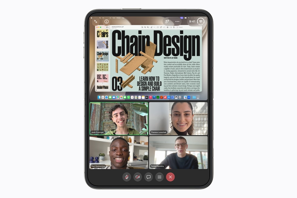 The Zoom app interface is shown on iPhone Duo.
