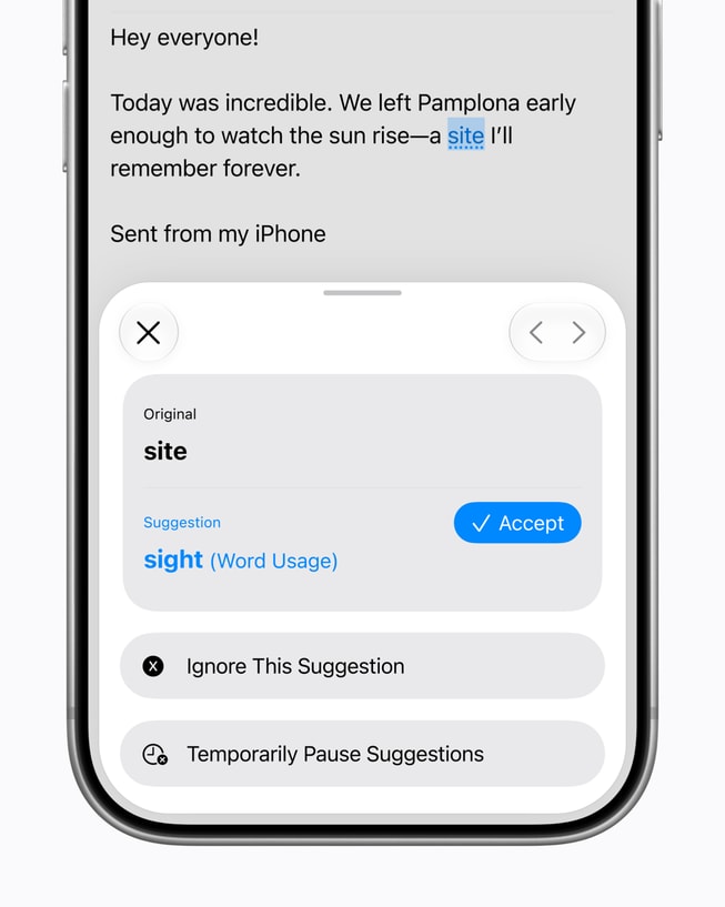 A user employs Siri AI while sending an email.