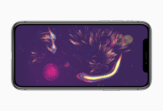 iPhone X demonstrating the path drawing function used in the Frost puzzle game