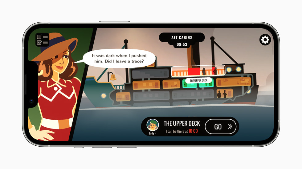 Overboard! running on iPhone 13 Pro in silver.