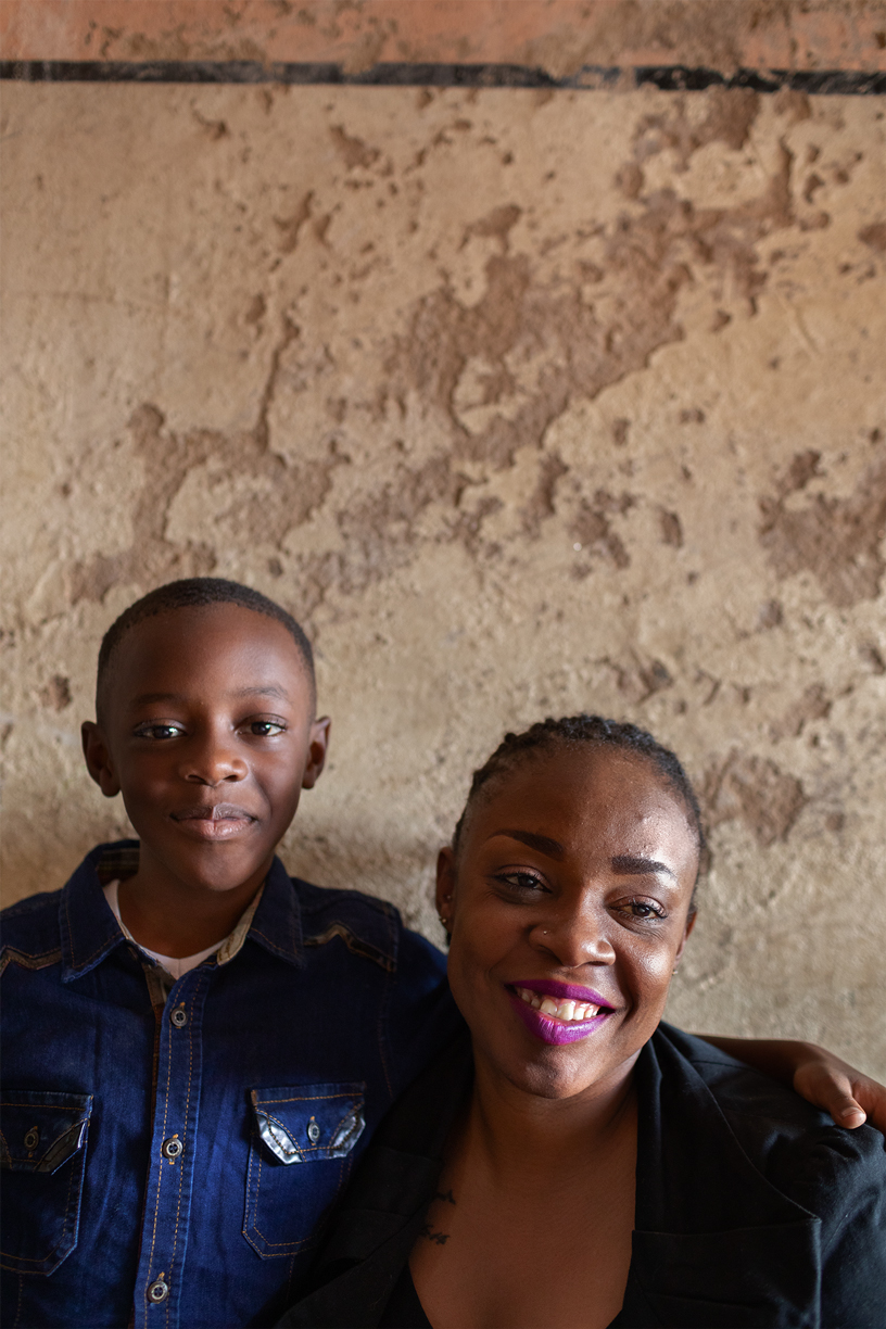 Dotty with her son Morgan.