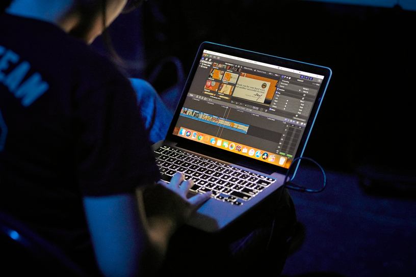 Final Cut Pro is used to edit students’ music videos.