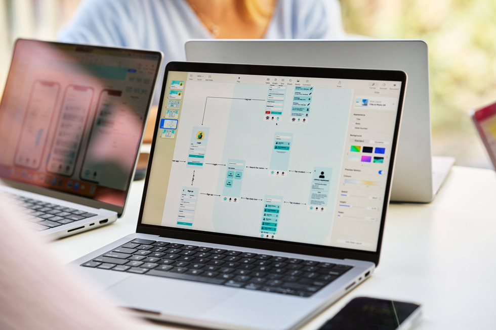 Swift being used on MacBook.