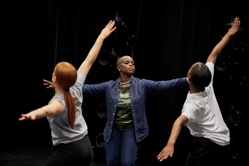 Hope Boykin teaching students at The Ailey School.