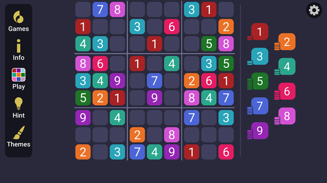 A still from the game “Sudoku Simple.”