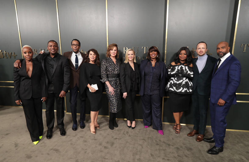 The cast and crew of “Truth Be Told.”