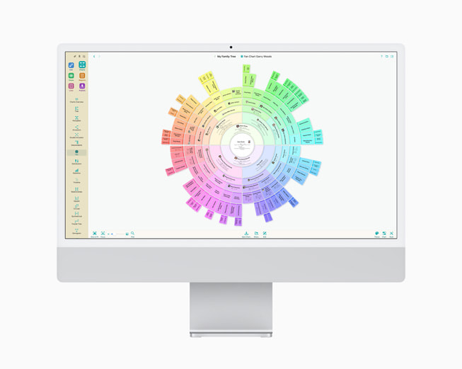 A still from MacFamilyTree 10, the Mac App of the Year.