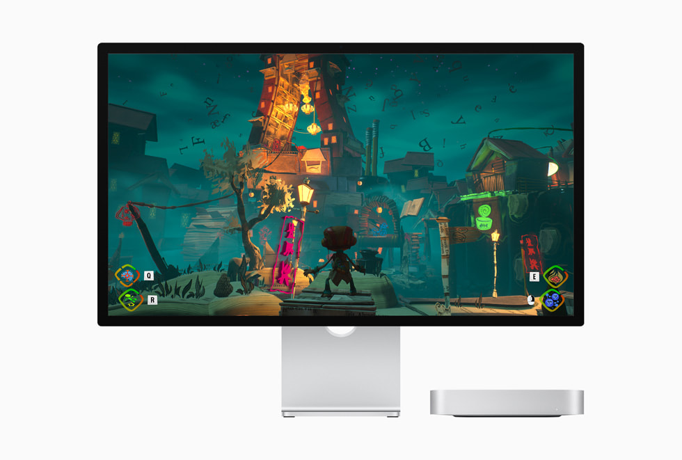 The game Psychonauts 2 is shown on Mac mini.