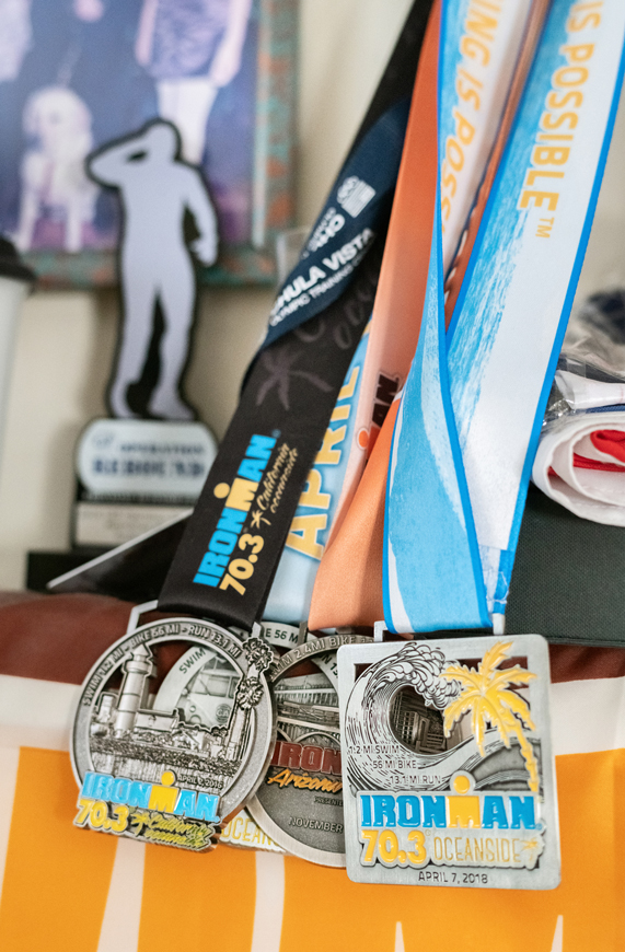 A collection of Scott Leason’s medals.