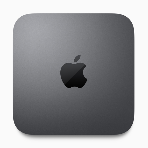The new space gray Mac mini.