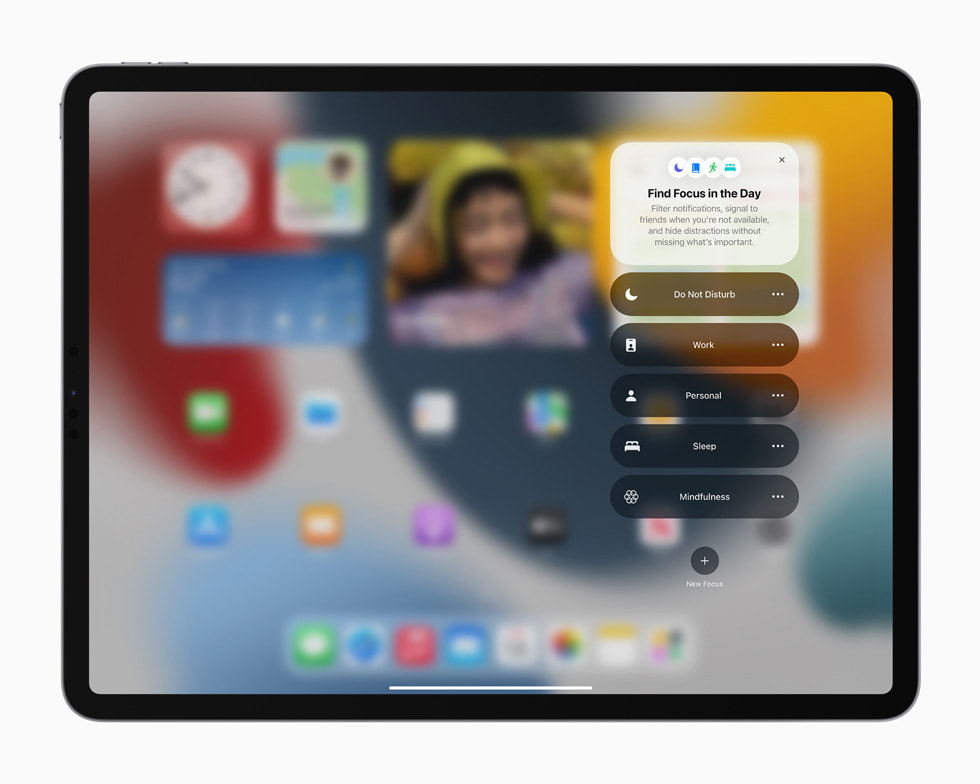 The new Focus feature displayed on iPad Pro.