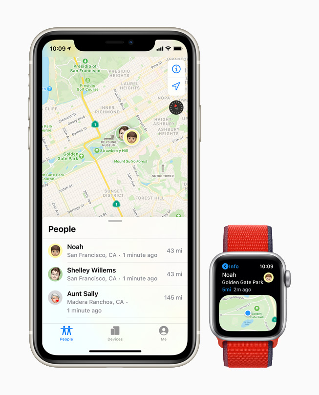 The Find People app on Apple Watch.