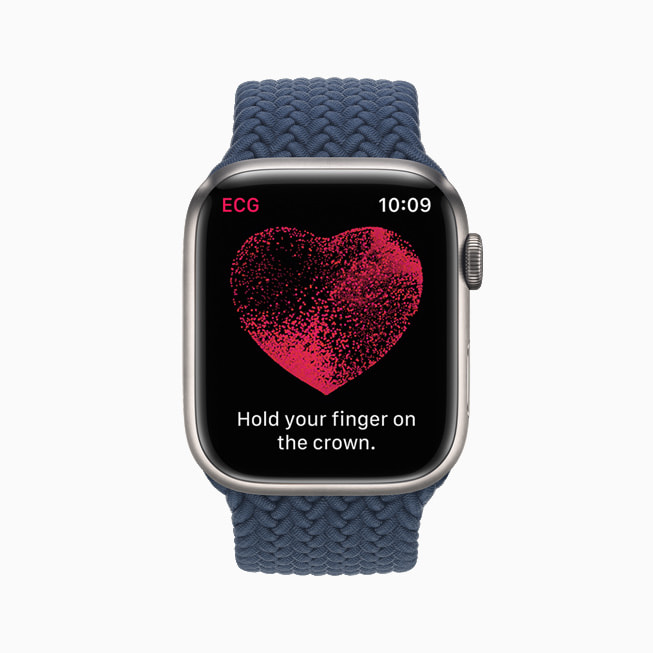 The electrical heart sensor app is shown on Apple Watch Series 7.