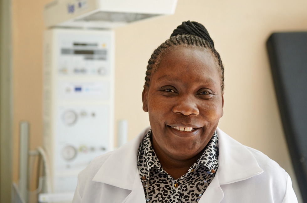 Prosperina Mwanza of Mwembeshi Rural Health Centre in Zambia. 