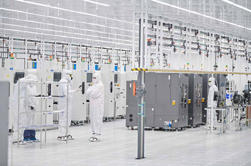 The production floor at Finisar.