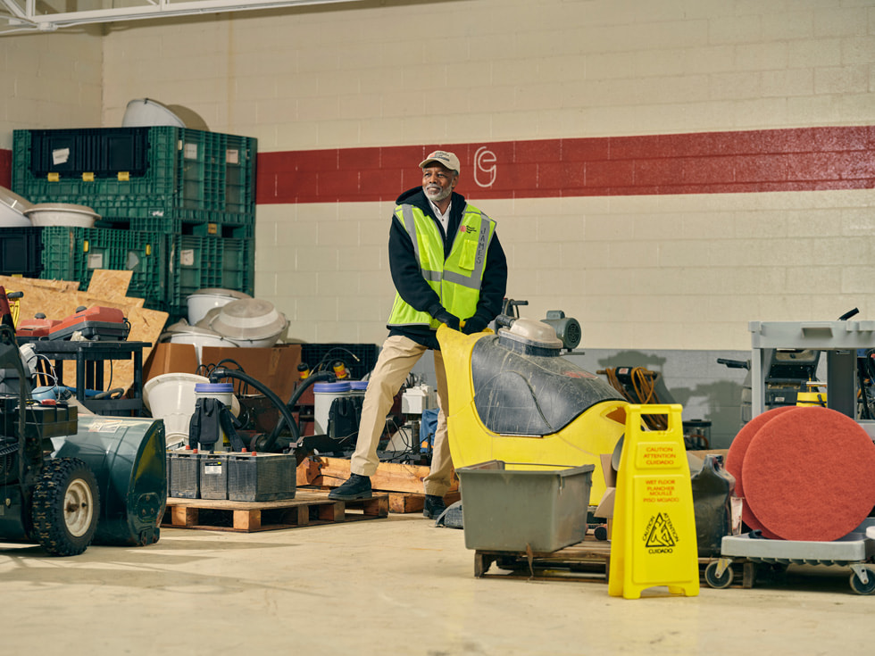 Custodian working inside Rickman Enterprise Group.