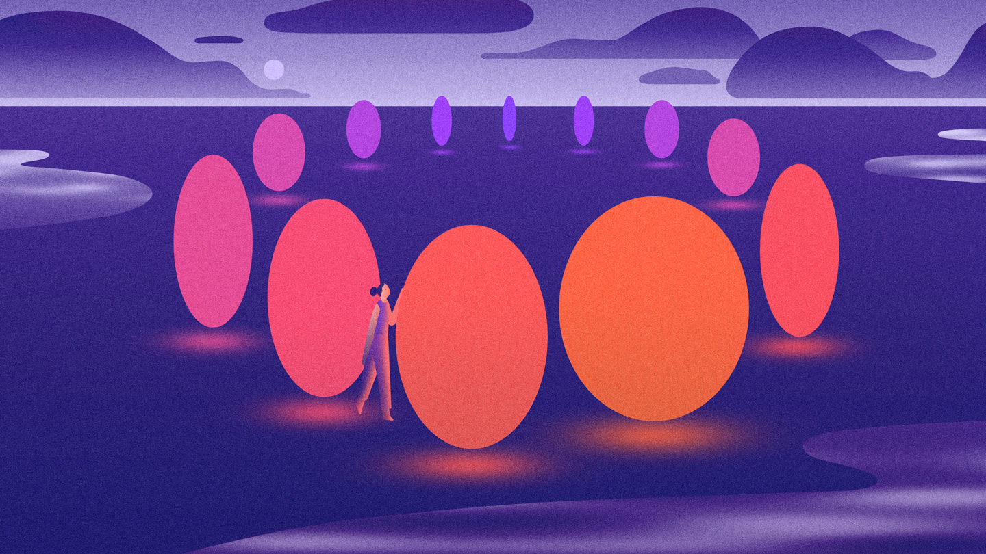 A cycle tracking illustration. 