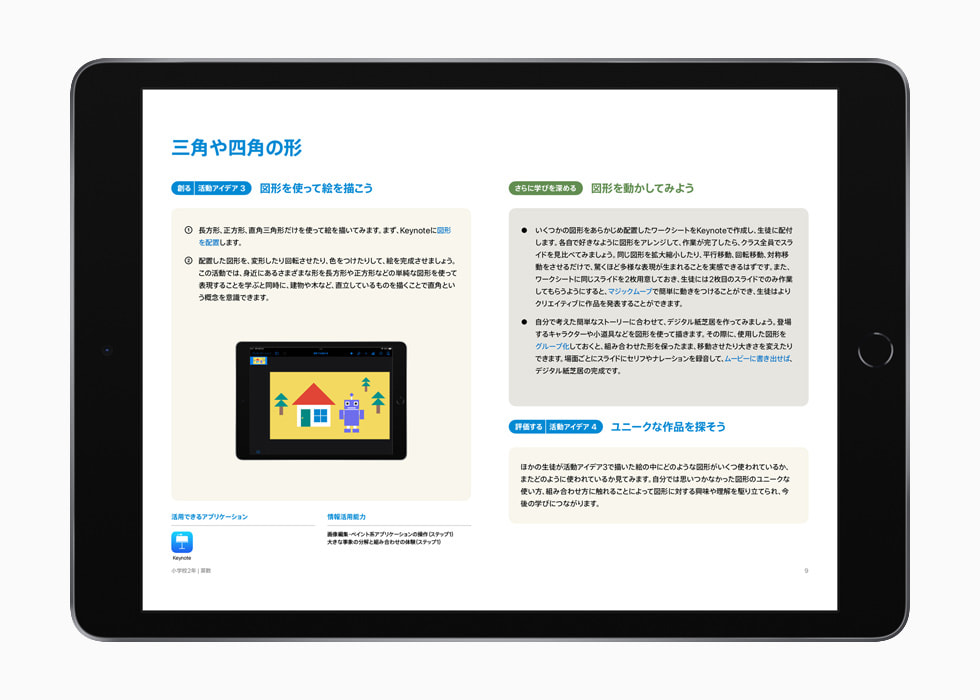 小学校2年算数の「授業ガイド」、「創る」と「評価する」の活動