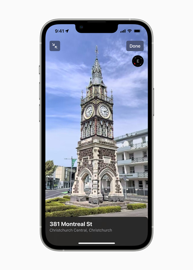 Maps using the Look Around feature of 381 Montreal Street on iPhone 13 Pro.