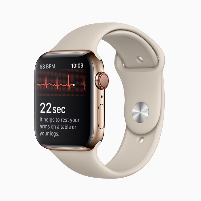 The ECG app interface on Apple Watch.