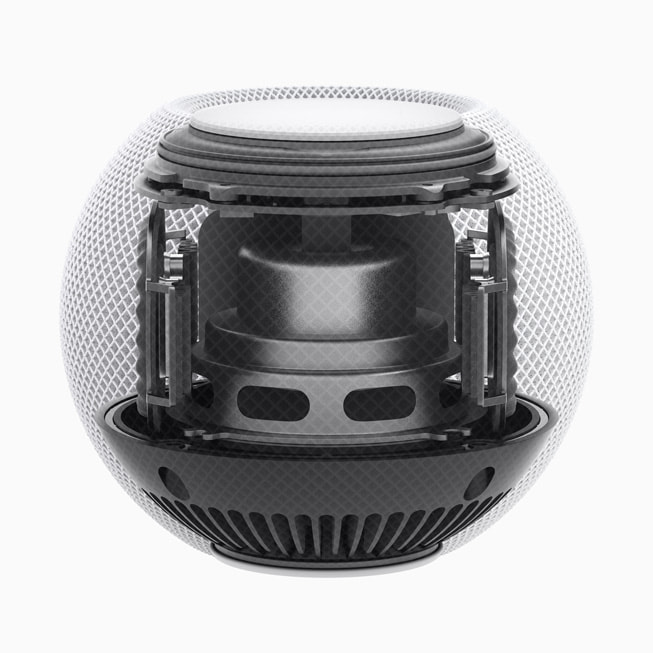 The custom hardware is shown inside HomePod mini against a white background.