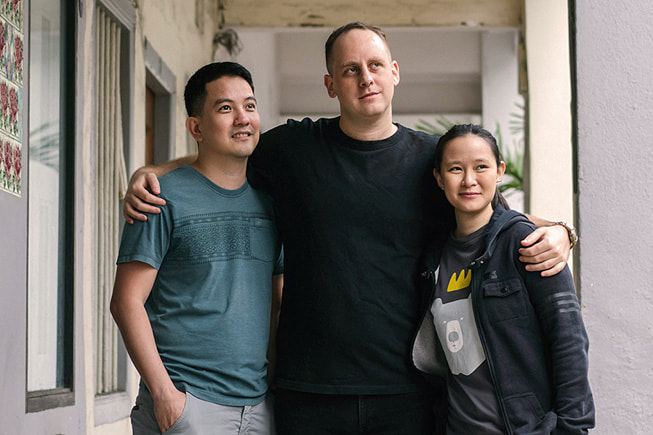 Fadzuli Said, Simon Davis, and Clarissa Goh of Mighty Bear Games.