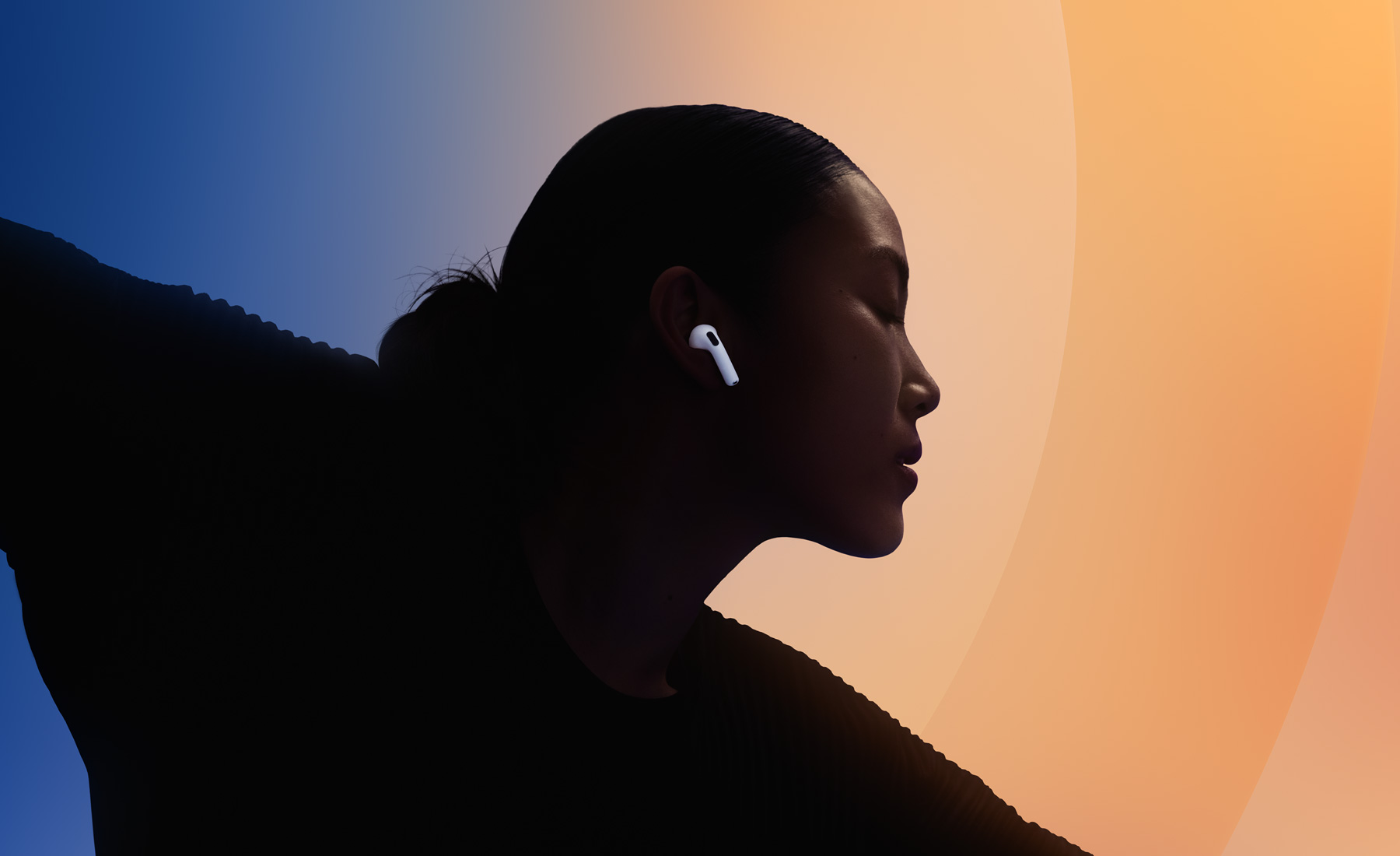 A person dancing while wearing AirPods 5.