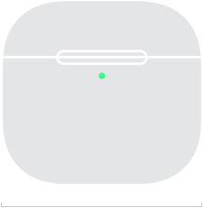 Illustration of AirPods 5 charging case showing the front width of 1.97 inches.