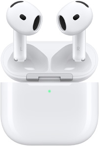 AirPods 5 Wireless Charging Case open showing AirPods floating above it.