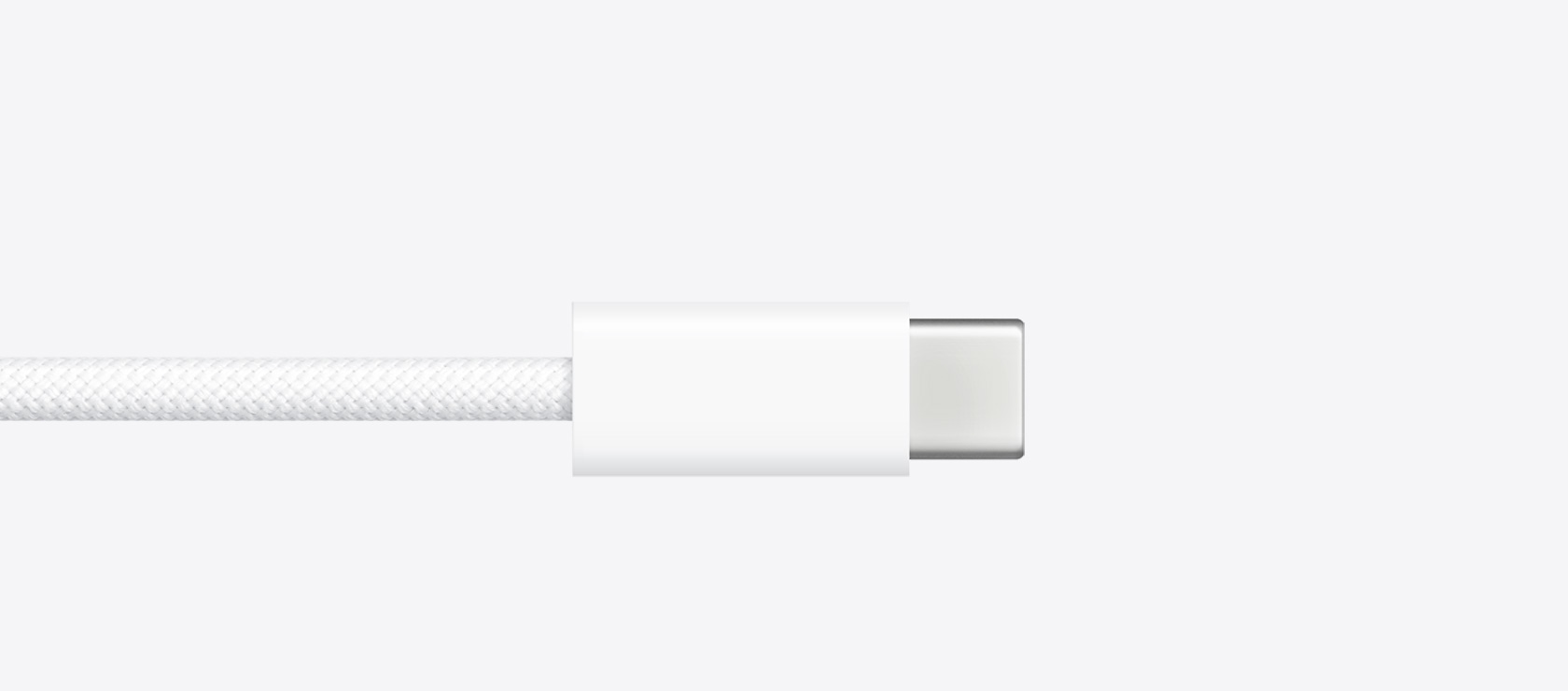 USB-C laadimiskaabli lähivaade.