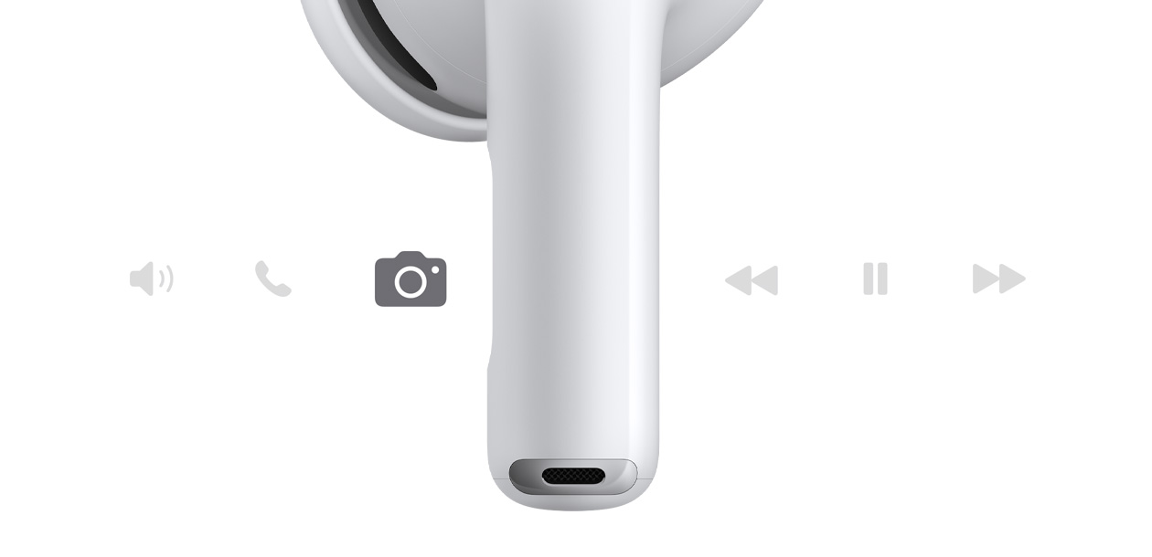 AirPods Pro 3, écouteur sans fil, couleur blanche, tige courte