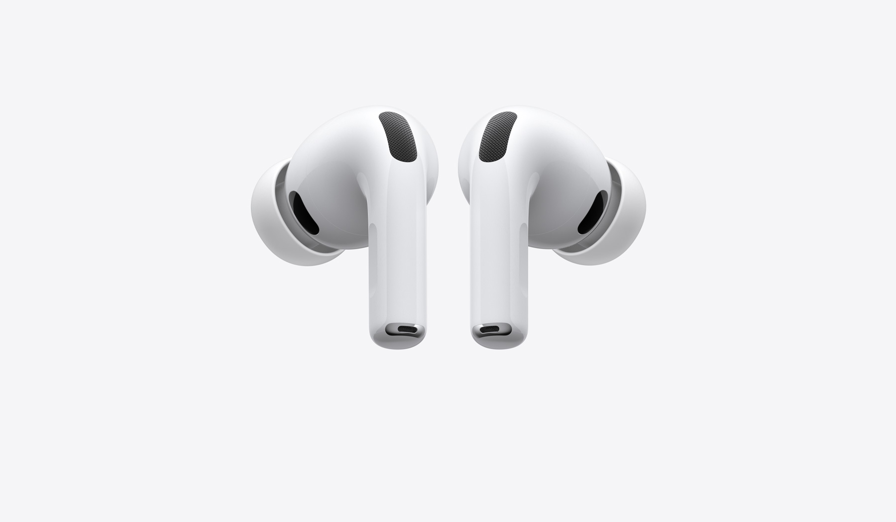 AirPods Pro 3, écouteurs sans fil gauche et droit, couleur blanche, embouts en silicone