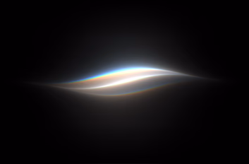 A multi-colored wave of light