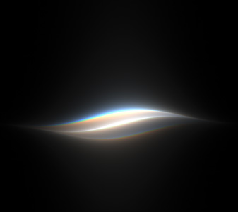 A multi-colored wave of light