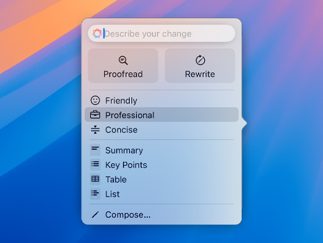  Una pantalla muestra un menú de IA.