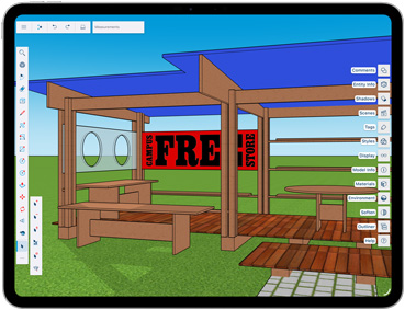 Appen SketchUp visas på en iPad Pro