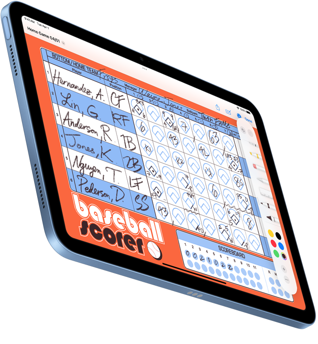 Na iPade sa zobrazuje dokument PDF s&nbsp;poznámkami napísanými rukou pomocou funkcie Značky.