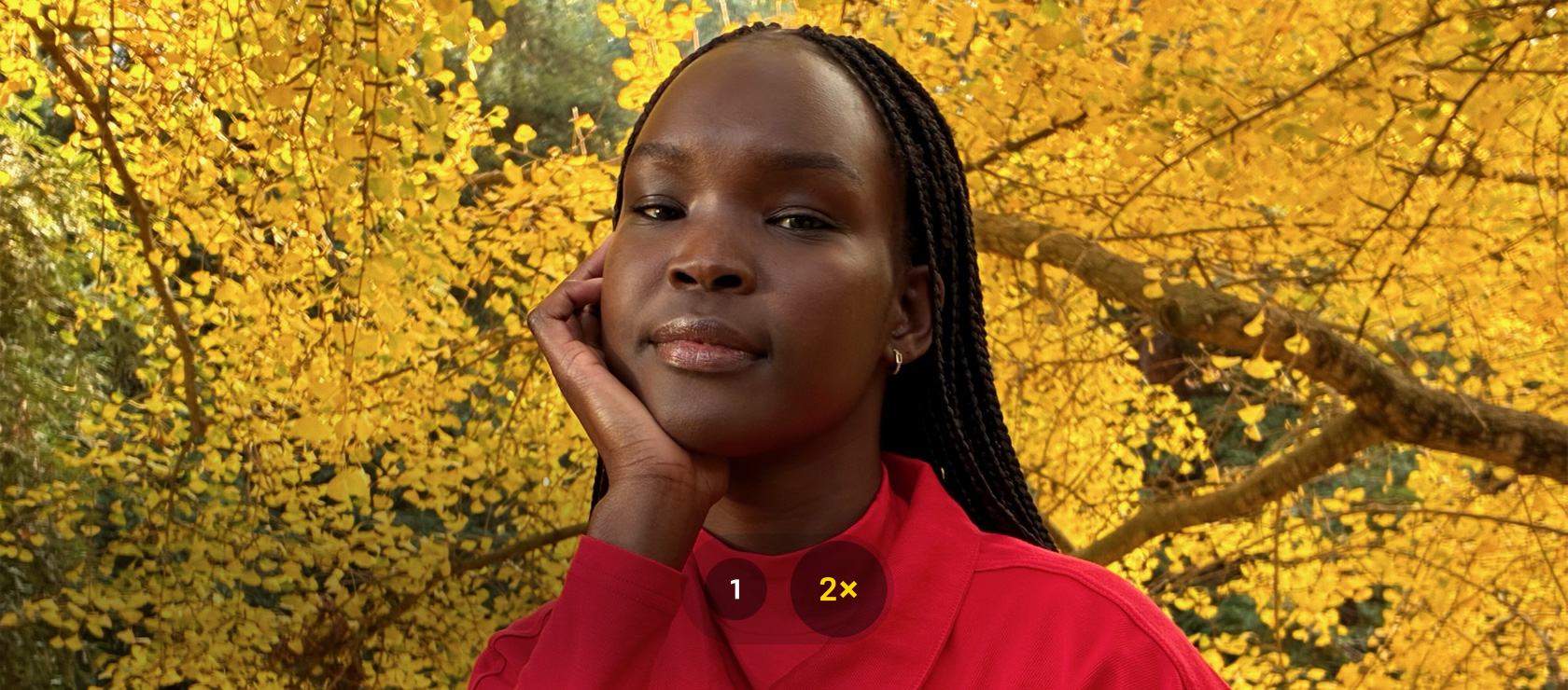 Foto, das durch Einzoomen mit den Fusion Kamera Modi «1x» und «2x» aufgenommen wurde.