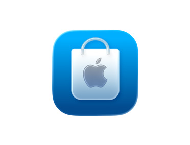 Apple Store App 的藍色購物袋圖示
