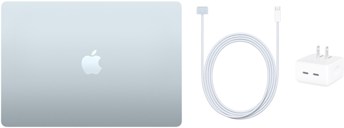 15-inch MacBook Air, USB-C to MagSafe 3 Cable and 35W Dual USB-C Port Power Adapter