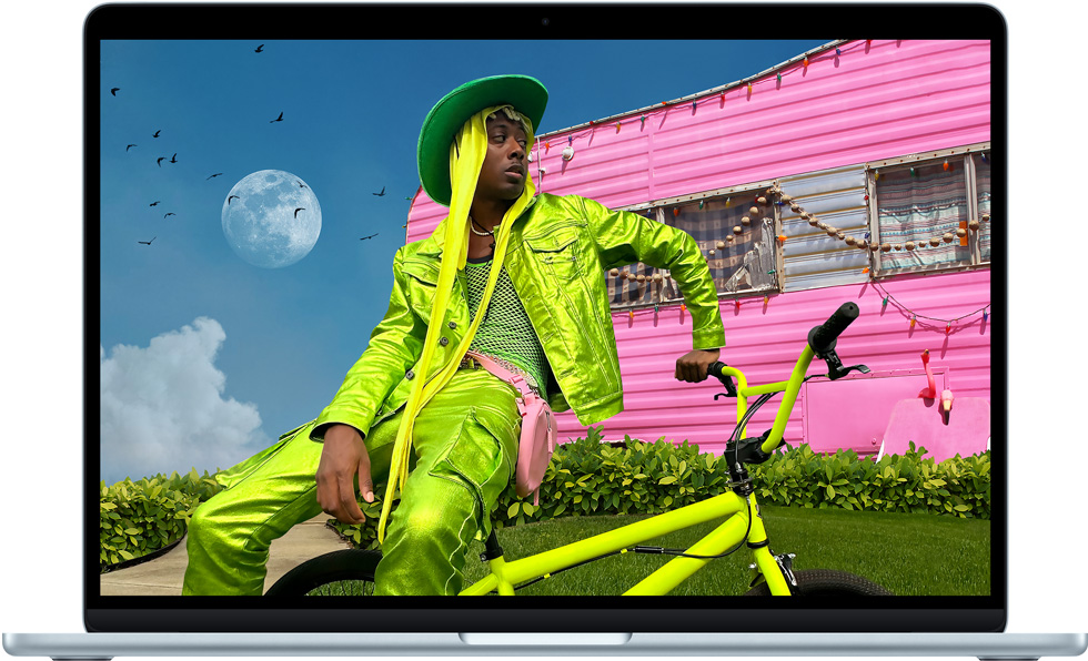 MacBook Air showcasing colorful Liquid Retina display