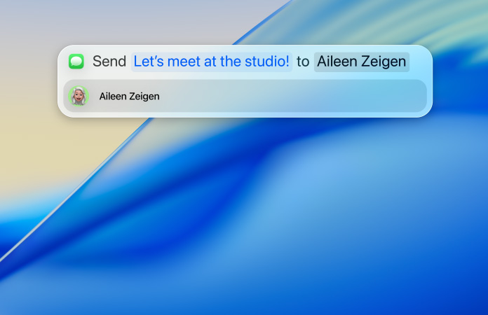 Beispiele für das Senden von Nachrichten mit Spotlight